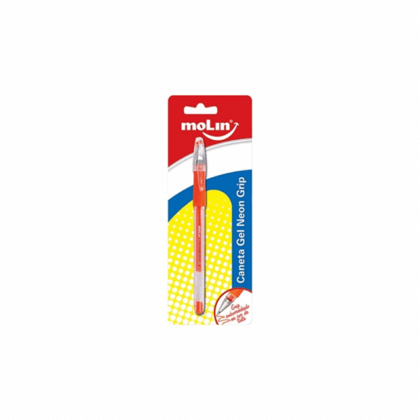 CANETAS EM GEL GRIP NEON MOLIN/MATERIAL ESCOLAR
