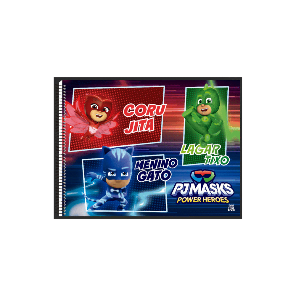 Caderno Cartografia e desenho PJ Masks Capa Dura C Adesivos Caderno Cartografia e desenho PJ Masks Capa Dura C/ Adesivos - Imagem 1