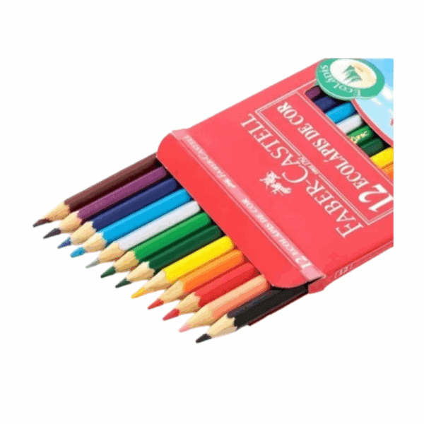 LÁPIS DE COR FABER CASTELL ECO LÁPIS SEXTAVADO / 12 CORES / MATERIAL ESCOLAR