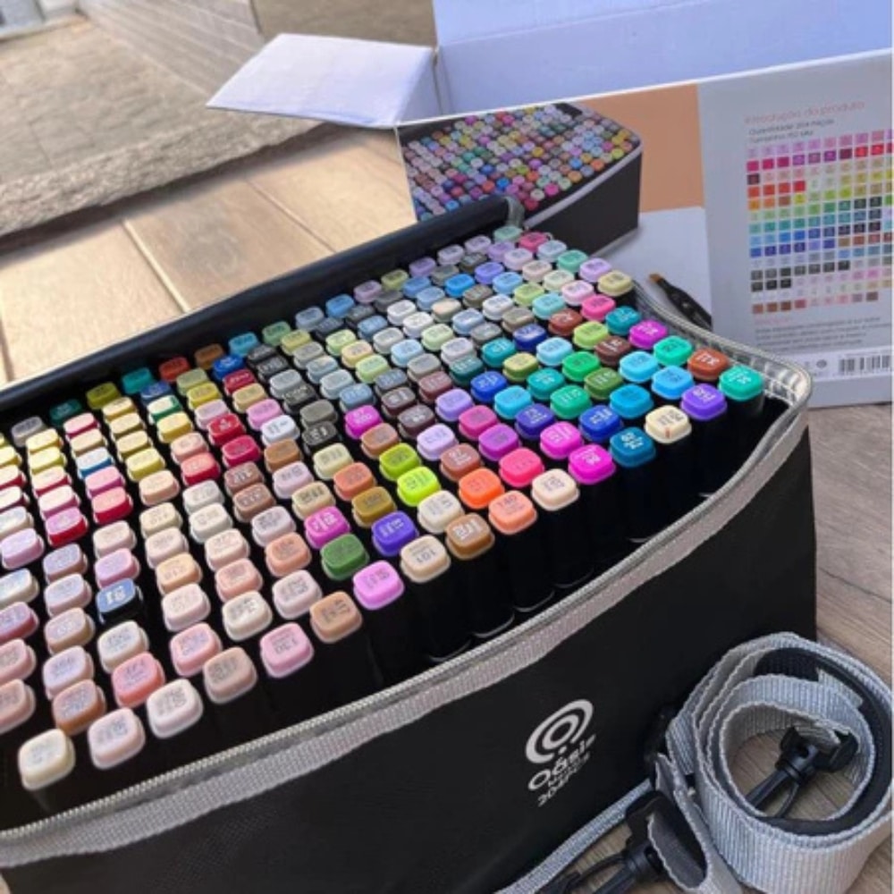 4 KIT CANETAS TOUCH 204 CORES OASIS / PONTA DUPLA - Imagem 1