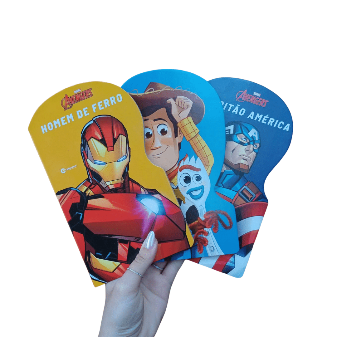 Cópia de Sem nome (29) Livro Infantil Catornado Culturama | Homem de Ferro | Toy Story 4 | Capitão América - Imagem 1