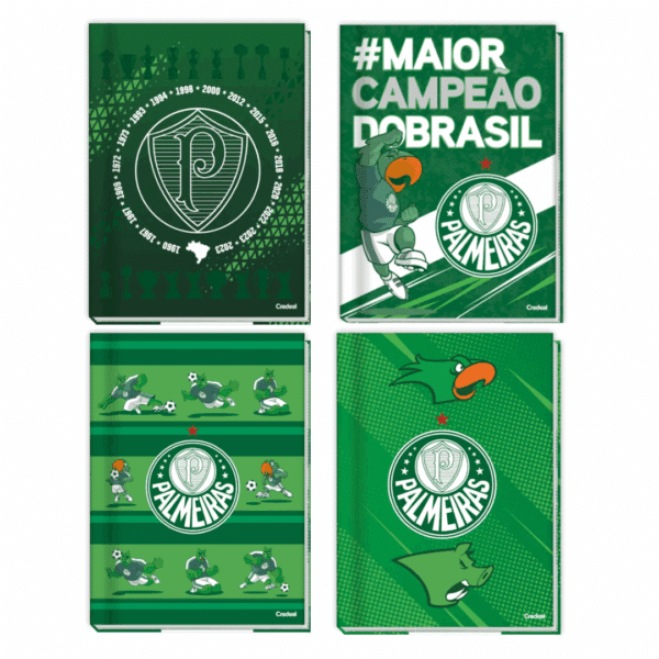 Caderno Brochura 1/4 Palmeiras – 80 Folhas | Credeal Oficial