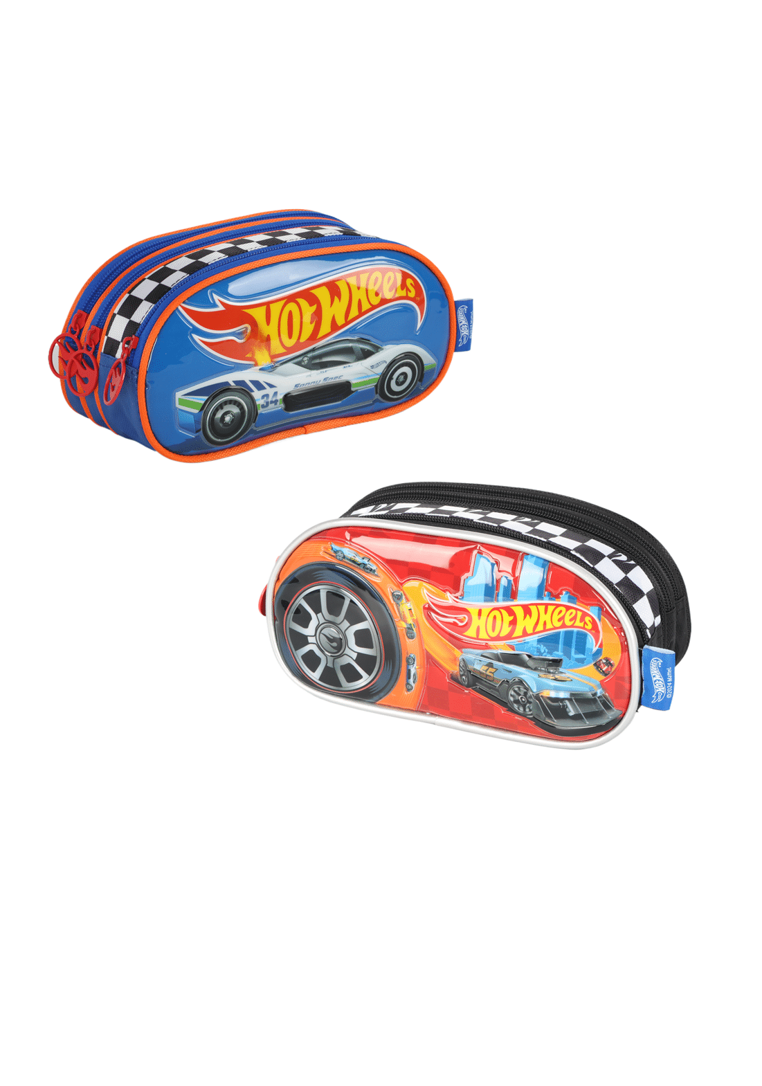 ESTOJOS ESTOJO ESCOLAR 3 DIVISÓRIAS | HOT WHEELS | LUXCEL - Imagem 1