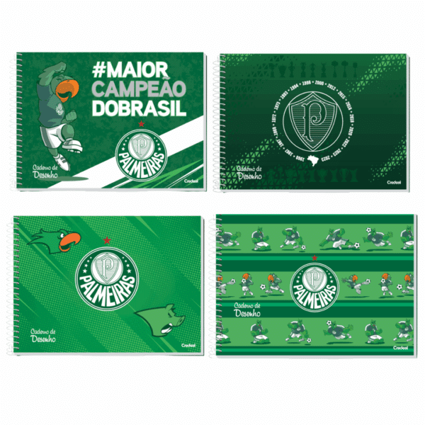 Caderno de Desenho Palmeiras 80 Folhas | CREDEAL