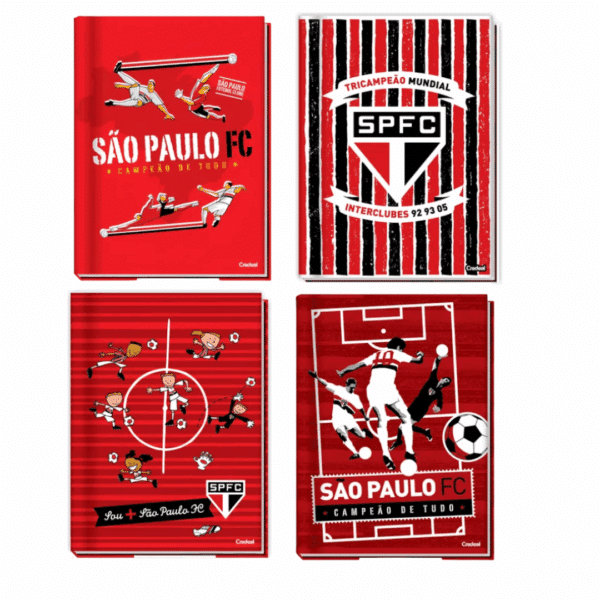 Caderno Brochura 1/4 São Paulo FC - 80 Folhas | Credeal Oficial