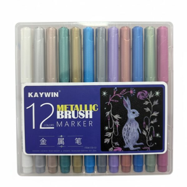 KIT 12 CANETAS MARCADOR METÁLICO | KAYWIN