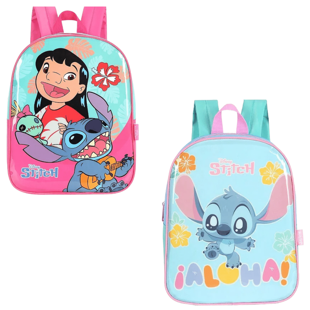 5ml (2) Mochila Escolar Lilo & Stitch | Pequena - LUXCEL - Imagem 1