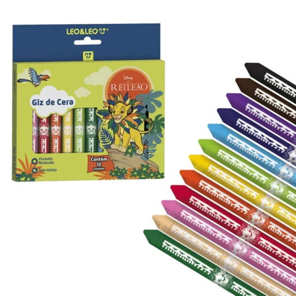 GIZ DE CERA 12 CORES LEO&LEO REI LEAO