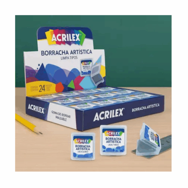 Borracha Artística Maleável Limpa Tipos - Acrilex