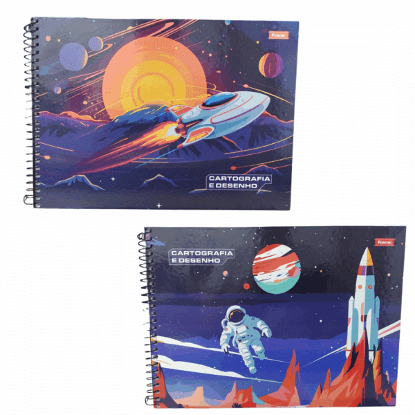 CADERNO DE DESENHO | CAPA DURA | 80FLS | SPACEFLY - FORONI