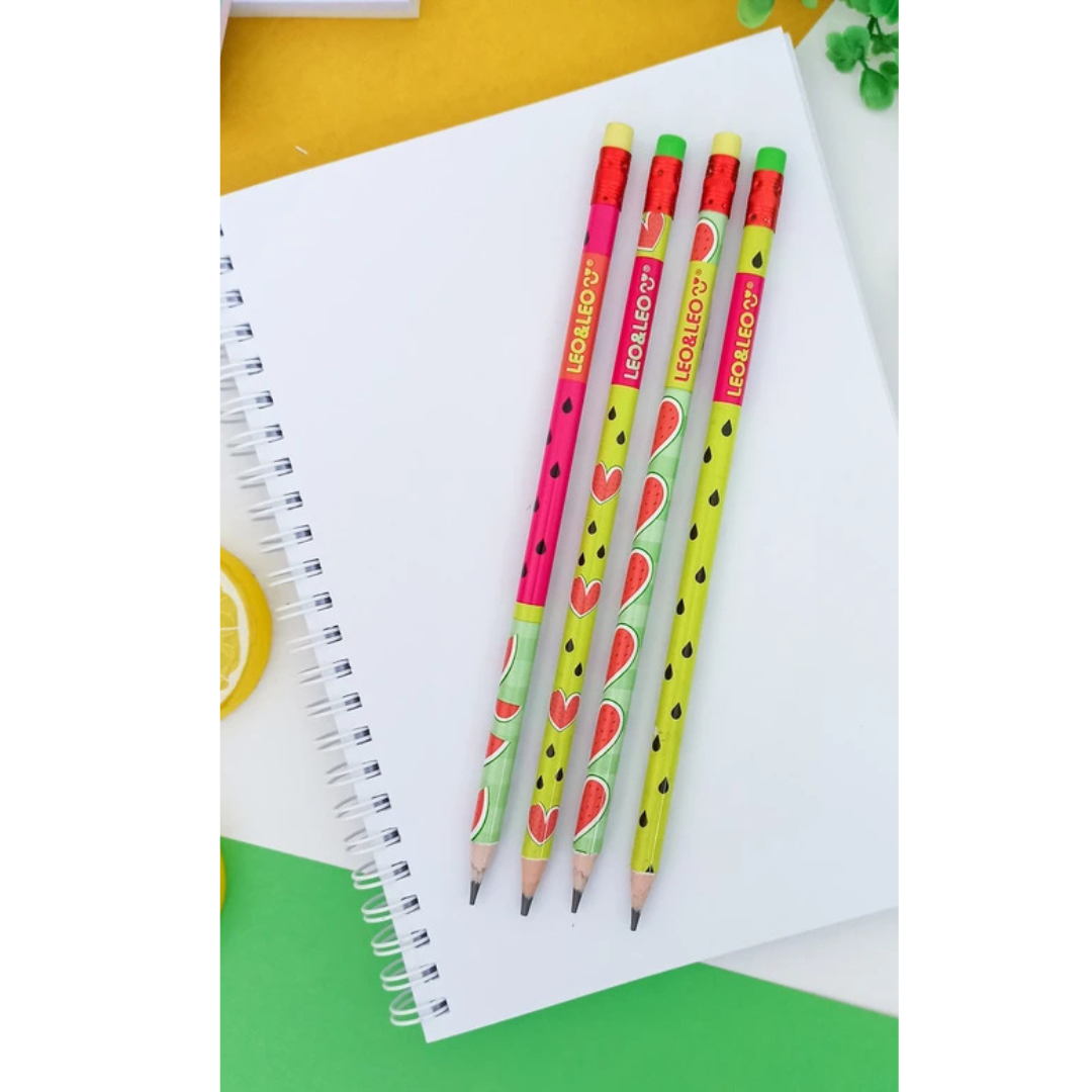 Cópia de Sem nome (94) LAPIS GRAFITE COM BORRACHA MELANCIA LEO&LEO - Imagem 1