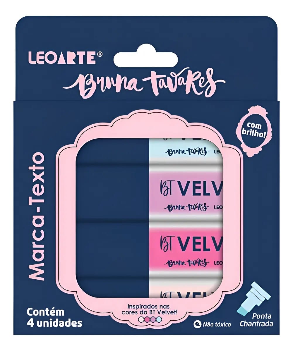 D_NQ_NP_2X_602076-MLA95980686868_102025-F-marca-texto-4-cores-com-brilho-bruna-tavares-bt-velvet-multicolor MARCA TEXTO VELVET C/BRILHO 4 CORES BRUNA TAVARES - BY LEOARTE - Imagem 1