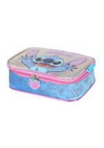 Estojo Box Juvenil Holográfico Stitch | Médio | com Divisória Interna | Zíper com Detalhe | Rosa ou Azul - Luxcel - Imagem 6