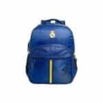 MOCHILA ESPORTIVA ESCOLAR REAL MADRID | AZUL | BOLSOS FRONTAL E LATERAL | ALÇAS ACOLCHOADAS | ESPAÇOSA | ZIPER BICOLOR - XERYUS - Imagem 2