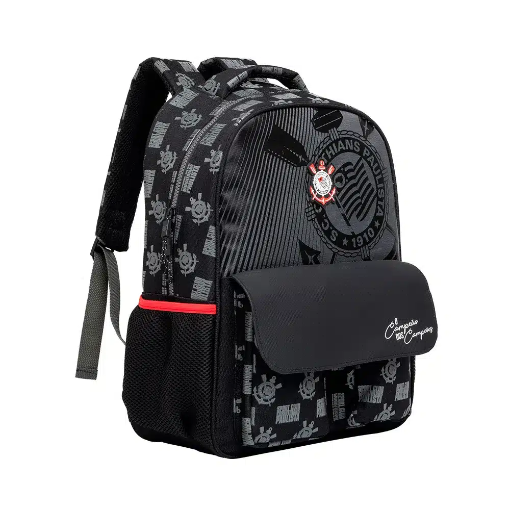 MOCHILA CORINTHIANS CAMPEÃO DOS CAMPEÕES | BOLSO EXTERNO | ALÇAS ACOLCHOADAS | ESPAÇOSA - XERYUS - Imagem 4