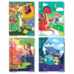 CADERNO INFANTIL BROCHURÃO AVENTURA COM DRAGÕES | 80FLS | CAPA DURA - CREDEAL