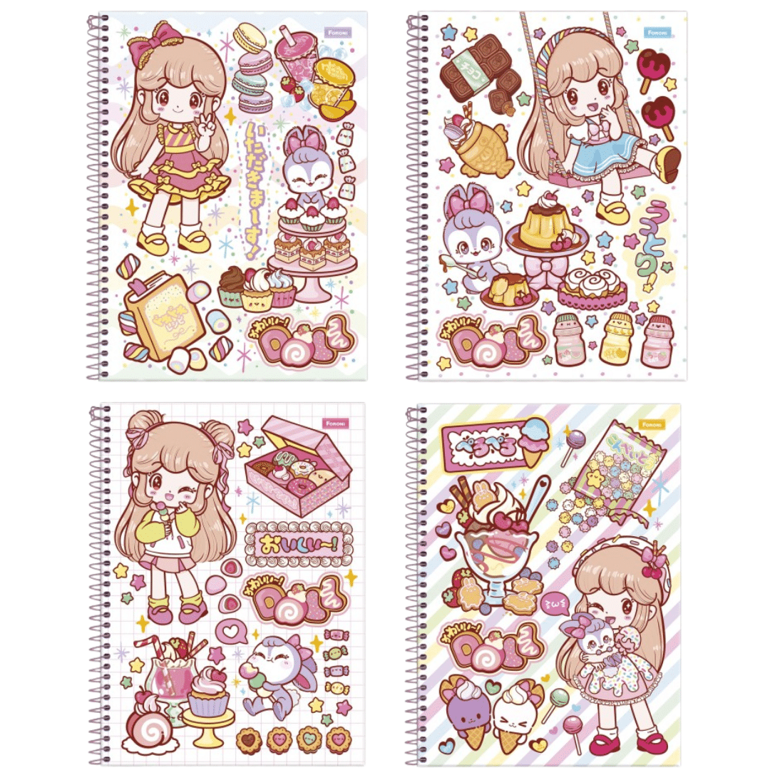 Cópia de Sem nome - 2025-12-05T103229.800 CADERNO UNIVERSITÁRIO DOLL | 10 MATÉRIAS | CAPA DURA | ESPIRAL | 160FLS - FORONI - Imagem 1