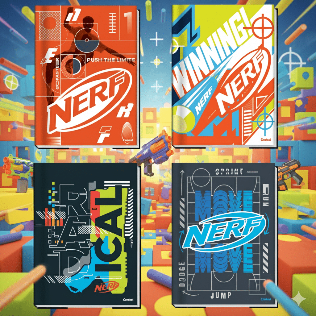 Gemini_Generated_Image_x5ts7ox5ts7ox5ts CADERNO BROCHURÃO NERF | CAPA DURA | 1 MATÉRIA | 80 FLS - CREDEAL - Imagem 1