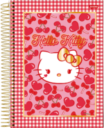 CADERNO UNIVERSITÁRIO HELLO KITTY - 10 MATÉRIAS | COM ADESIVOS - JANDAIA - Imagem 3