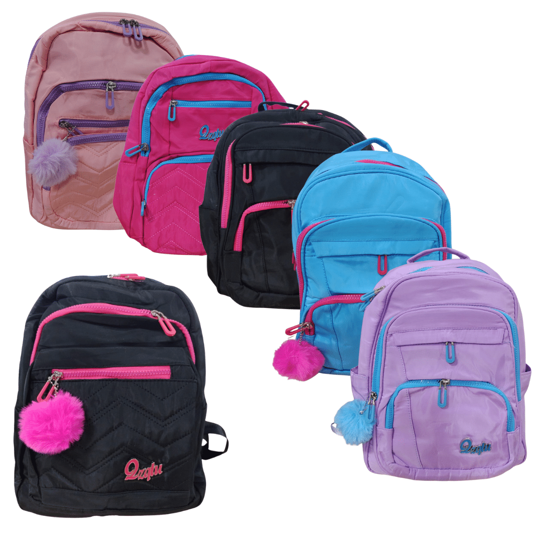 Cópia de Sem nome - 2026-01-30T112848.349 Mochila Feminina Zaoquiu com Chaveiro Pompom - Imagem 1