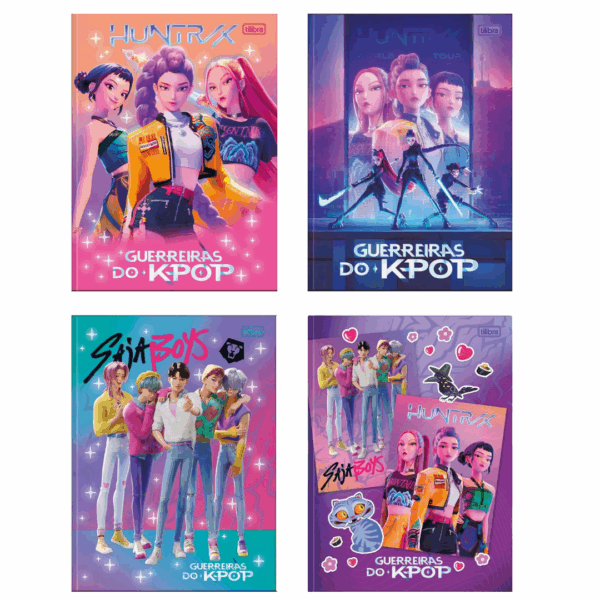 Caderno Brochurão Guerreiras do K-Pop | 80fls | com Adesivo - Tilibra
