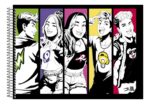 CADERNO DE DESENHO "DOS ROSA" - CAPA DURA | COM ADESIVOS - ANIMATIVA - Imagem 4
