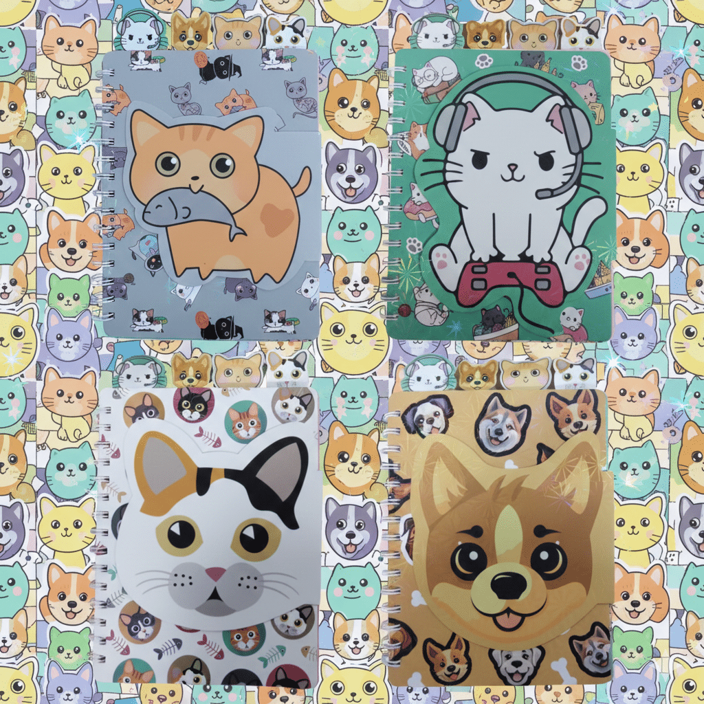 Gemini_Generated_Image_c5uizcc5uizcc5ui Caderno Espiral Pets – Edição Especial Holográfica 3D - Imagem 1