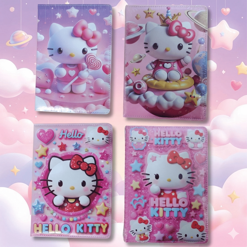 Gemini_Generated_Image_cqj6q0cqj6q0cqj6 Caderno Agenda Hello Kitty – Coleção Soft & Sweet (Capa Almofadada) - Imagem 1