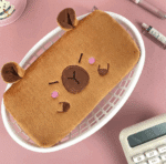 Estojo de Pelúcia Capivara / Papelaria Fofa Kawaii - Imagem 2