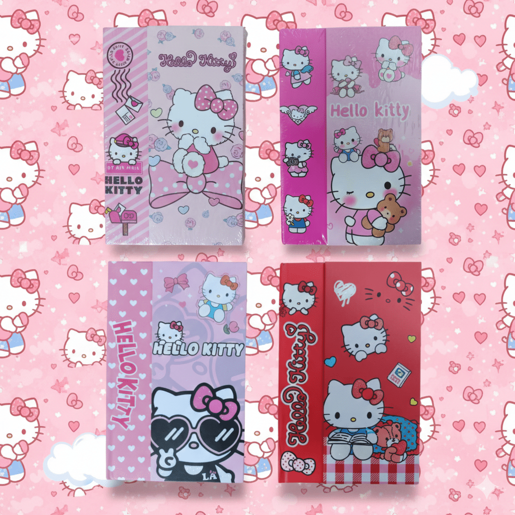 Gemini_Generated_Image_gvf21gvf21gvf21g Caderno Agenda Hello Kitty Glitter Premium - Imagem 1