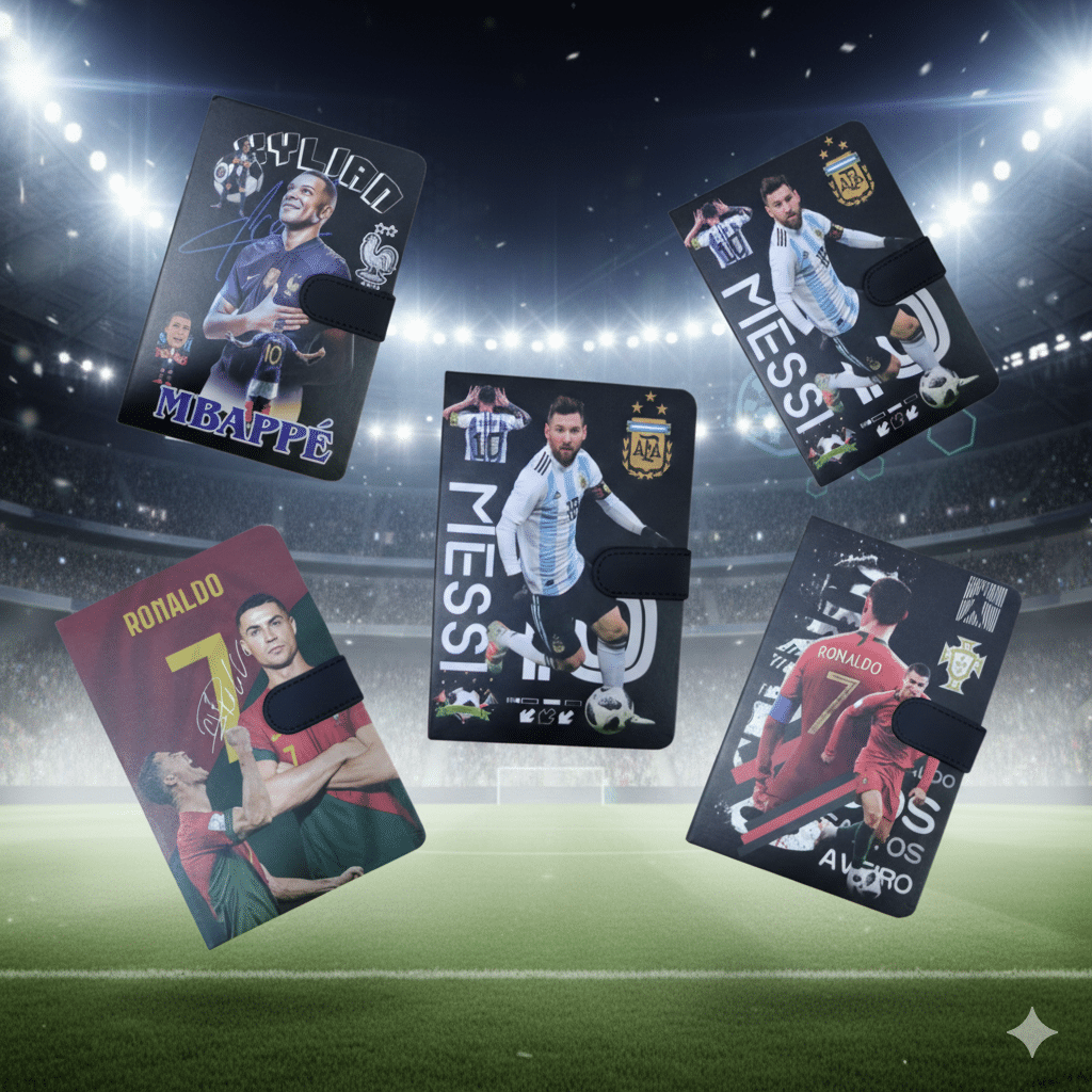 Gemini_Generated_Image_m43rmsm43rmsm43r Caderno Agenda Premium – Coleção Craques do Futebol - Imagem 1
