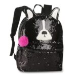 MOCHILA CACHORRO PAETÊ MÁGICO MUDA DE COR COM CHAVEIRO - Clio Style - Imagem 4
