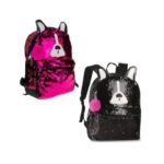 MOCHILA CACHORRO PAETÊ MÁGICO MUDA DE COR COM CHAVEIRO - Clio Style