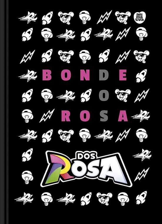 CADERNO BROCHURÃO "DOS ROSA" - 80fls | CARTELA DUPLA DE ADESIVOS - ANIMATIVA - Imagem 4