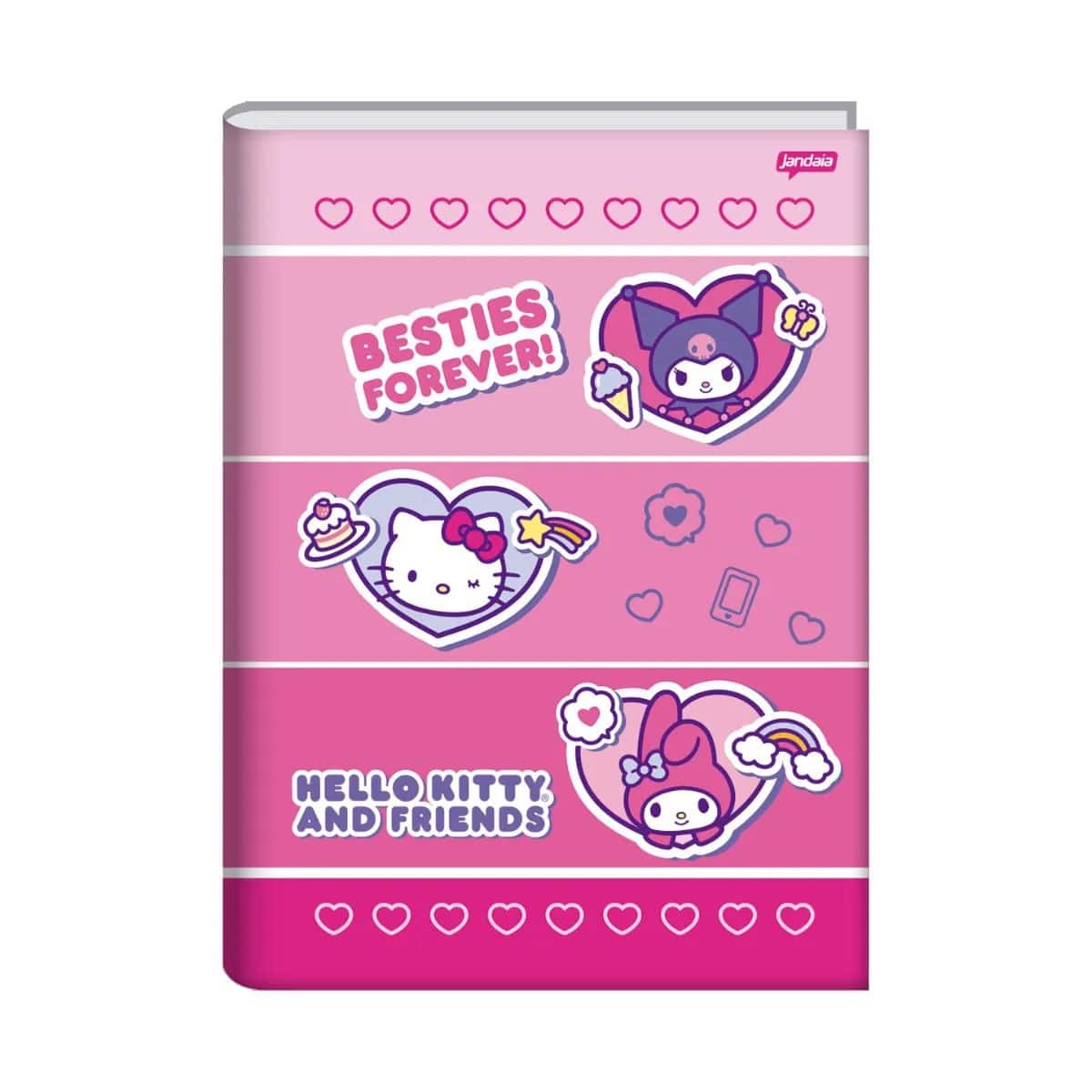 CADERNO BROCHURÃO HELLO KITTY - GRANDE | COM ADESIVOS - JANDAIA - Imagem 9