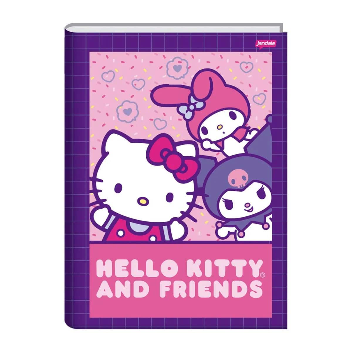 CADERNO BROCHURÃO HELLO KITTY - GRANDE | COM ADESIVOS - JANDAIA - Imagem 6