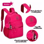 Mochila Escolar Juvenil Rebecca Bonbon Original de Alças - Imagem 4