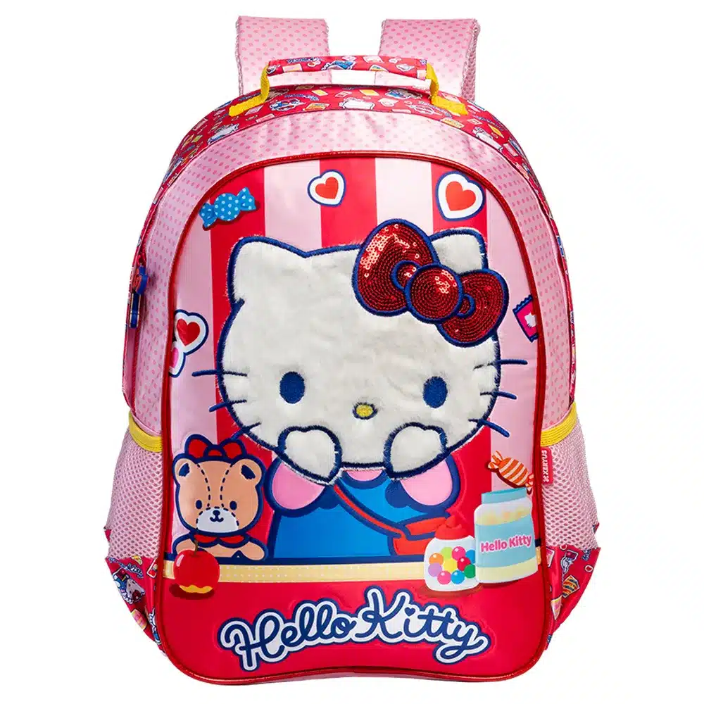 Mochila Escolar Hello Kitty Cetim Pelúcia - Xeryus - Imagem 2