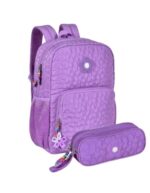 KIT MOCHILA ESCOLAR + ESTOJO POP IT FLOR - CLIO | 3 CORES DISPONIVEIS | DE COSTAS - Imagem 2