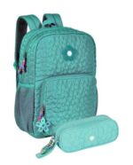 KIT MOCHILA ESCOLAR + ESTOJO POP IT FLOR - CLIO | 3 CORES DISPONIVEIS | DE COSTAS - Imagem 3