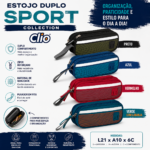 ESTOJO ESCOLAR DUPLO SPORT COLLECTION MF354 CLIO | 4 CORES DISPONÍVEIS