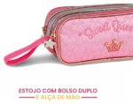 Estojo Escolar Sweet Queen | Rosa | 2 divisórias - Clio - Imagem 7