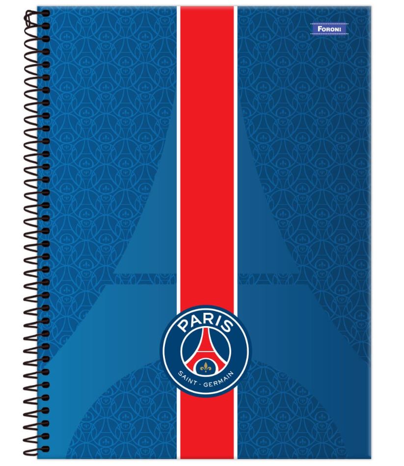 4267 - 4312 PARIS SAINT GERMAIN_5 Caderno Universitário PARIS SAINT GERMAIN | Capa dura | 160fls | 10 matérias - Foroni - Imagem 1
