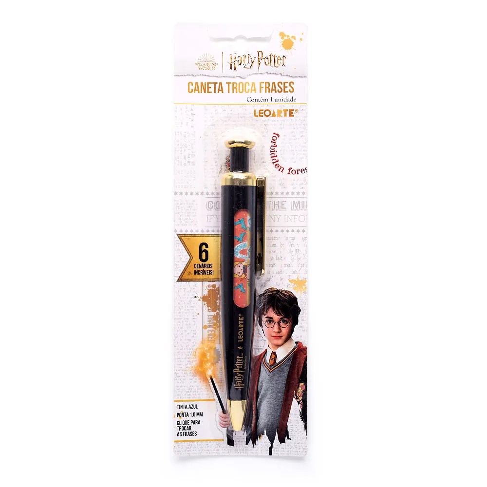 caneta troca harry 3931 - 1 Caneta Esferográfica Troca Frases Harry Potter - Leoarte - Imagem 1
